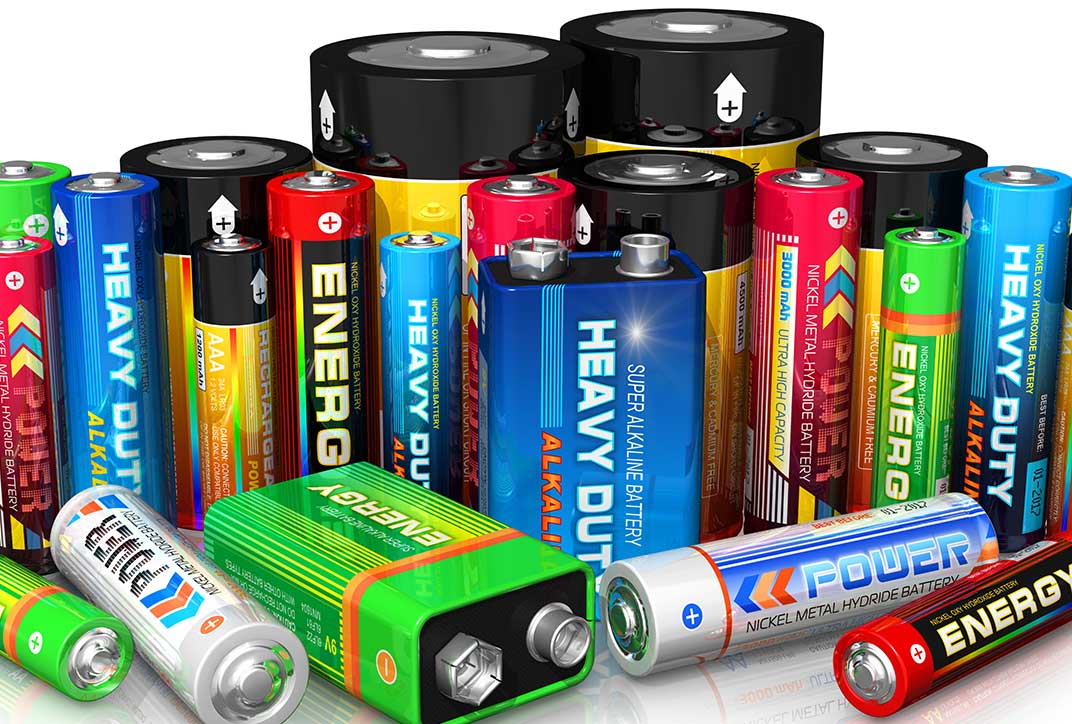 Batterien in verschiedenen Größen.