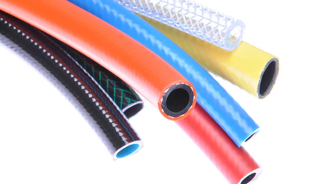 Various types of polyurethane tubes in different colors.