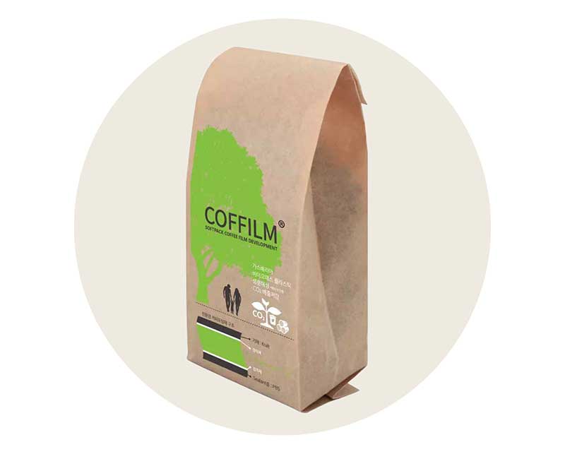 Paper packaging of coffee beans